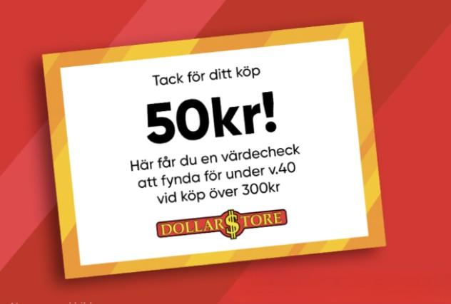 Dollarstore - handla i vecka 39 - få 50 kr att fynda för i vecka 40