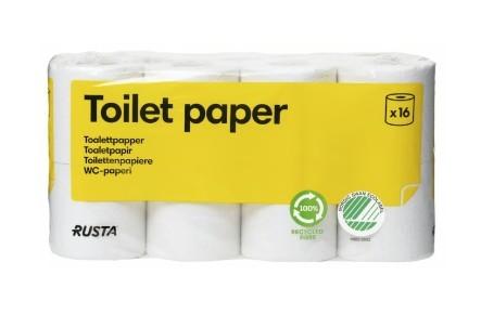 RUSTA 16-pack Toalettpapper medlemspris 34,90 kr